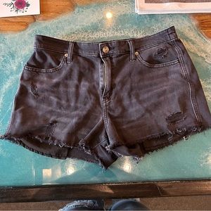 Aerie Daydream Denim Elastic Waistband Short Shorts